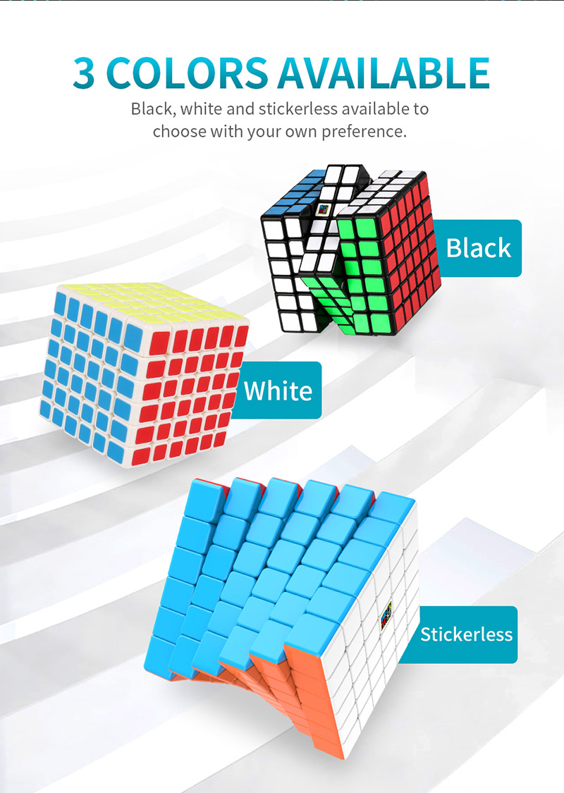 MOYU mofangjiaoshi Meilong 6x6x6 STICKERLESS Speed Competition Puzzle Magic Cube 