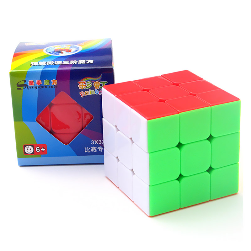 3 layers Magic Cube  Puzzle Shengshou Rainbow Stickerless 